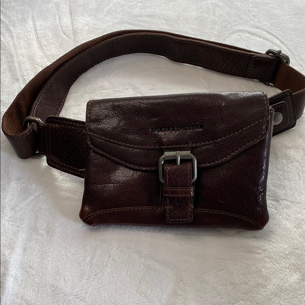 Brown Leather Belt Bag,Spikes & Sparrow
